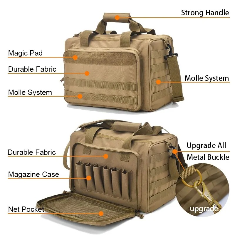 Outdoor Hunting Equipment - Gun Range Storage Bag with MOLLE