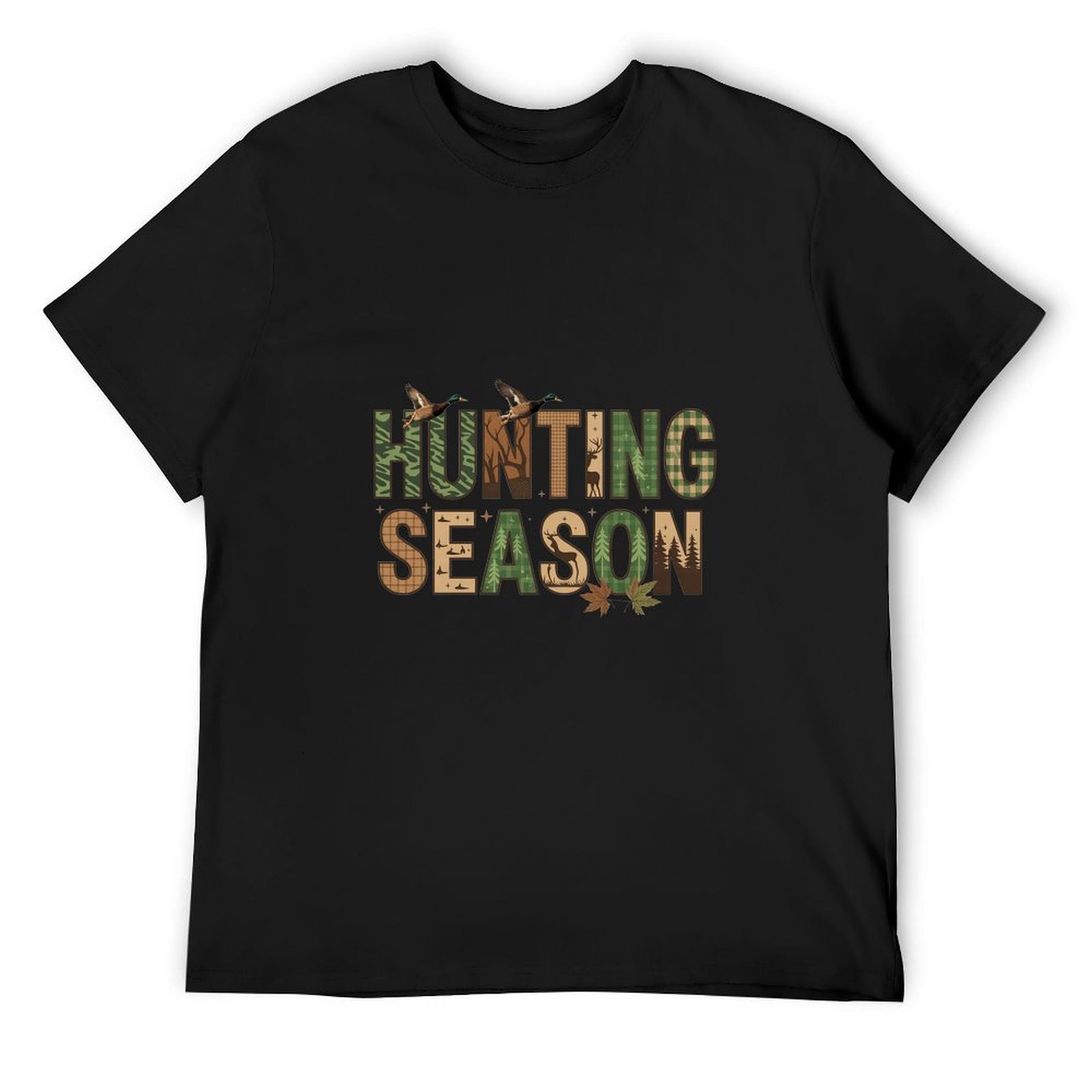 Outdoor Hunting T Shirts - Dad Outdoor Hunting Fishing Camo Deer