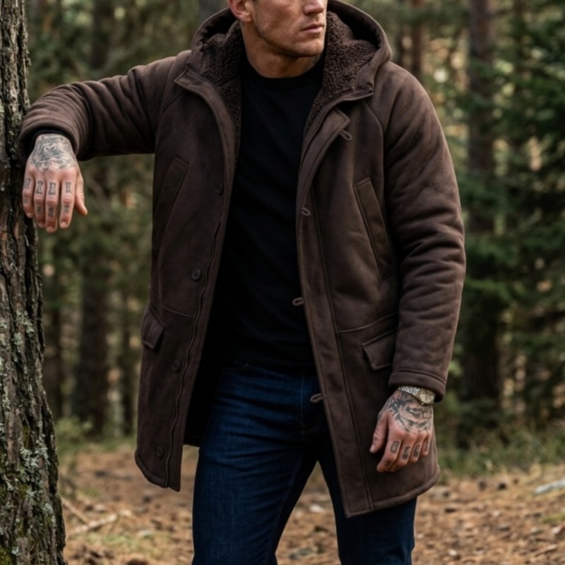 New Men's Faux Fur Lined Hoode - Hunting Outdoor Jacket recension och pris