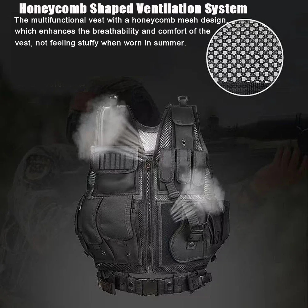 Adjustable Molle Tactical Vest - Hunting Outdoor Jacket recension och pris