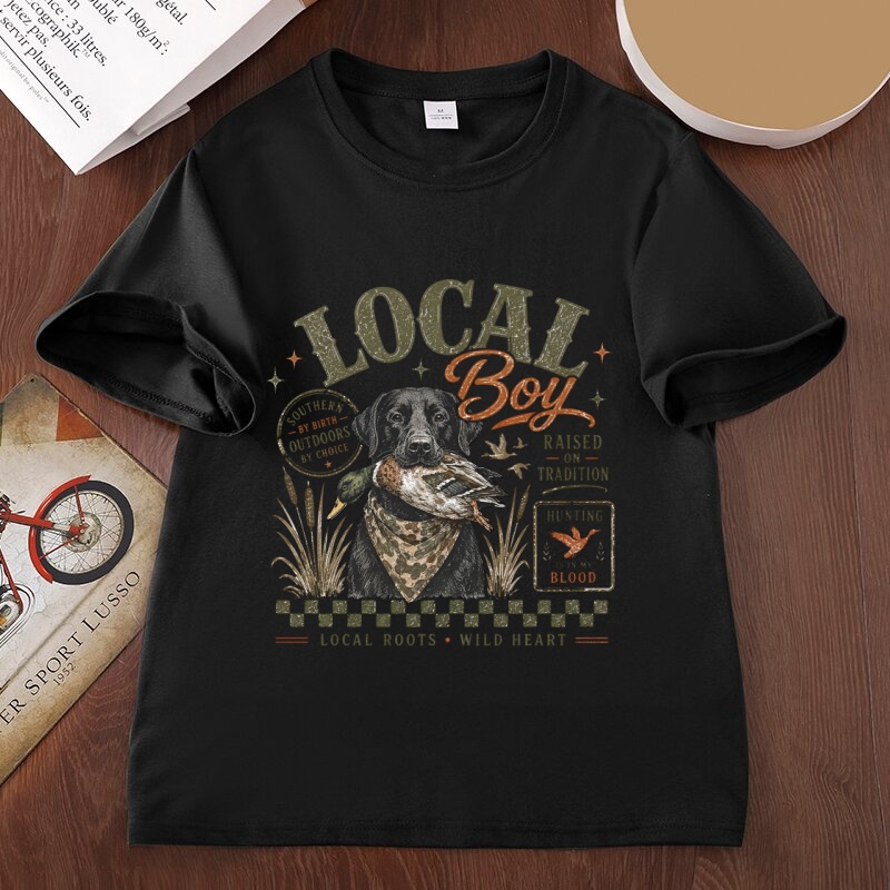 Local Boy Hunting Graphic T Sh - Outdoor Hunting Graphic Tees recension och pris