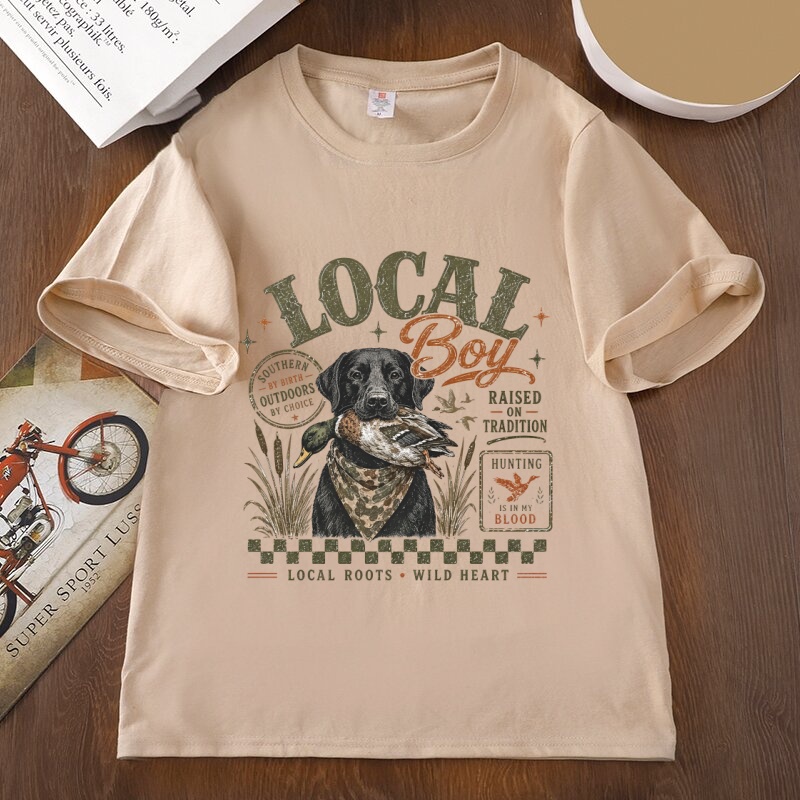 Local Boy Hunting Graphic T Sh - Outdoor Hunting Graphic Tees recension och pris