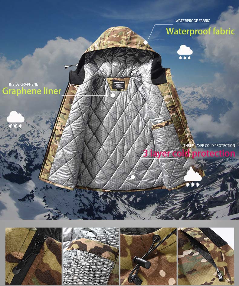 Men Heating Parkas Tactical Ja - Outdoor Hunting Coat recension och pris
